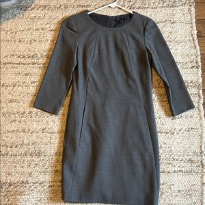 Theory Gray Long Sleeve Dress
